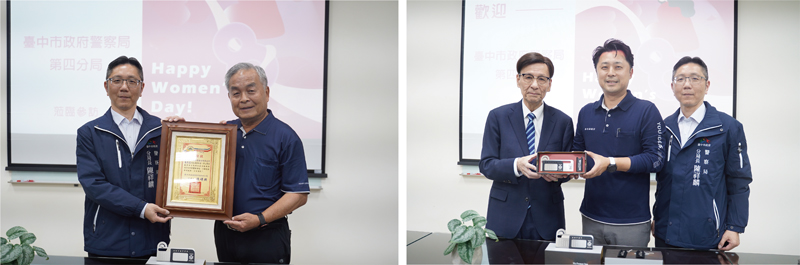 台中市第四警分局的警員們來到台華參訪